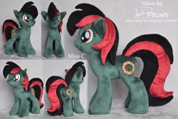 Size: 1980x1320 | Tagged: safe, artist:wdeleon, derpibooru import, oc, oc:miss c, unofficial characters only, earth pony, pony, aperture science, commission, custom, earth pony oc, female, image, irl, jpeg, mare, multiple angles, photo, plushie, portal (valve), smiling, solo, standing, toy