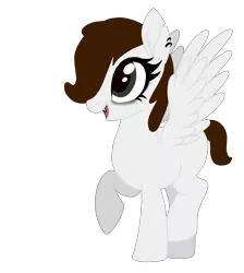 Size: 3173x3535 | Tagged: safe, artist:djmatinext, artist:rioshi, artist:starshade, derpibooru import, oc, oc:flama, unofficial characters only, pegasus, pony, base used, blank flank, fangs, female, hair over one eye, high res, image, mare, open mouth, open smile, pegasus oc, png, simple background, smiling, solo, transparent background, wings