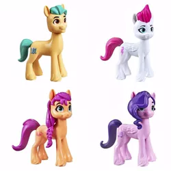 Size: 1000x1000 | Tagged: safe, derpibooru import, official, hitch trailblazer, pipp petals, sunny starscout, zipp storm, my little pony: a new generation, g5, image, jpeg, toy