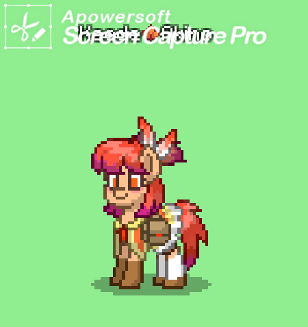 Size: 450x477 | Tagged: safe, derpibooru import, ponified, earth pony, pony, pony town, bag, female, image, kaede akino, magia record, mare, png, puella magi madoka magica, smiling, solo, soul gem