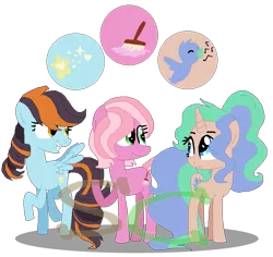 Size: 809x763 | Tagged: safe, artist:somecoconut, derpibooru import, oc, oc:soft spoken, oc:stained fabric, oc:star symphony, unofficial characters only, earth pony, pegasus, pony, unicorn, base used, earth pony oc, eyelashes, female, filly, grin, horn, image, looking back, magical lesbian spawn, mare, offspring, parent:coloratura, parent:octavia melody, parent:songbird serenade, parent:suri polomare, parent:svengallop, parent:vinyl scratch, parents:scratchtavia, parents:surigallop, pegasus oc, png, simple background, smiling, transparent background, unicorn oc, wings