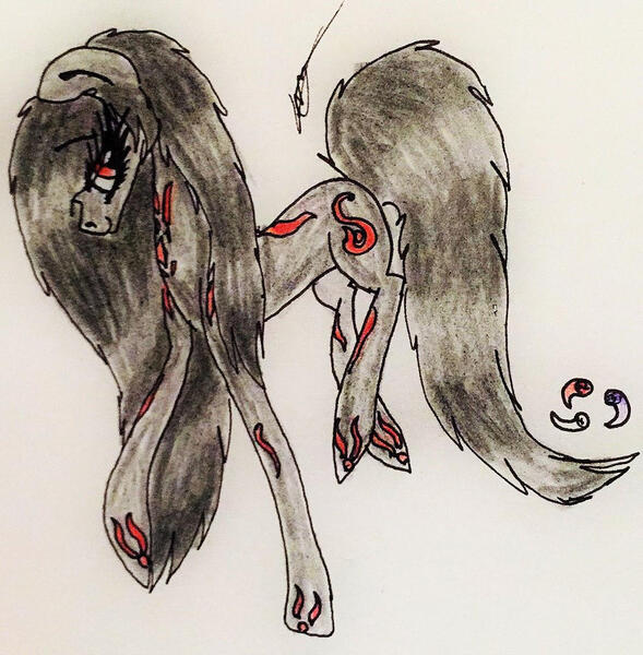 Size: 1053x1072 | Tagged: safe, artist:beamybutt, derpibooru import, oc, unofficial characters only, earth pony, pony, earth pony oc, eyelashes, female, image, jpeg, mare, raised hoof, signature, smiling, solo, traditional art