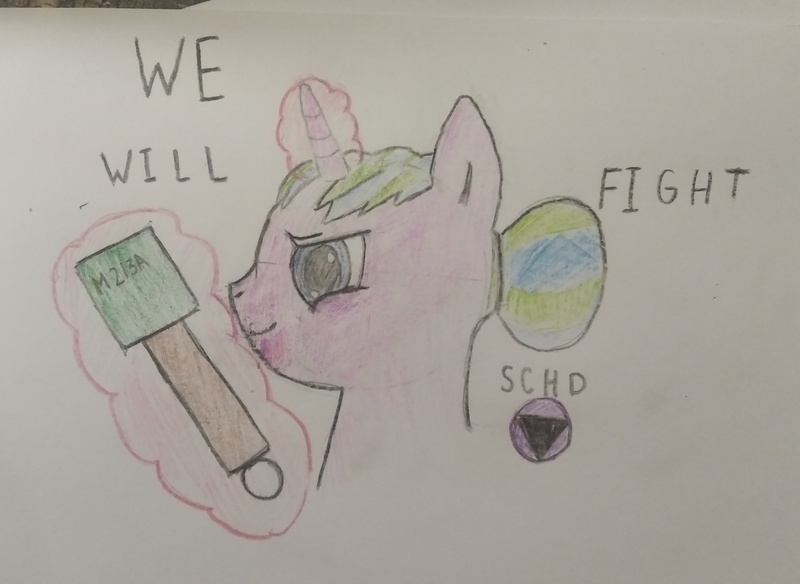 Size: 2947x2152 | Tagged: safe, artist:di-ravello, oc, pony, unicorn, background removed, female, grenade, hair bun, image, jpeg, magic, photo, propaganda, spell, telekinesis, traditional art