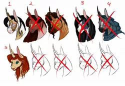 Size: 2048x1407 | Tagged: safe, artist:eperyton, derpibooru import, oc, unofficial characters only, pony, unicorn, zebra, zebracorn, bust, curved horn, ear piercing, earring, female, horn, image, jewelry, jpeg, mare, partial color, piercing, simple background, unicorn oc, white background