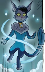 Size: 407x653 | Tagged: safe, artist:tonyfleecs, derpibooru import, idw, abyssinian, anthro, cat, spoiler:comic, spoiler:comic97, image, png, season 10, shadow (cat), solo