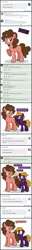 Size: 900x7052 | Tagged: safe, artist:alexdti, derpibooru import, oc, oc:banana pie, oc:purple creativity, unofficial characters only, pegasus, pony, unicorn, female, image, mare, png