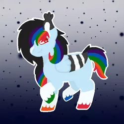 Size: 500x500 | Tagged: safe, artist:insanity-w0lf, artist:synchr0wolf, derpibooru import, rainbow dash, bat pony, pegasus, alternate design, freckles, image, png, unshorn fetlocks