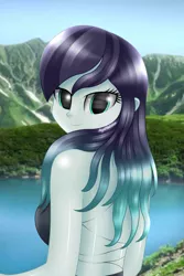 Size: 2000x3000 | Tagged: safe, artist:aryatheeditor, derpibooru import, coloratura, equestria girls, adorasexy, bare shoulders, bedroom eyes, bikini, breasts, bust, clothes, countess coloratura, cute, digital art, eyebrows, female, high res, image, jewelry, jpeg, lake, looking at you, outfit, pose, rara, regalia, sexy, shiny, skirt, sleeveless, smiling, smiling at you, solo, swimsuit, thighs