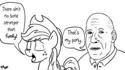 Size: 1200x675 | Tagged: safe, artist:pony-berserker, derpibooru import, applejack, family, fast and furious, image, meme, png, pony-berserker's twitter sketches, that's my pony, that's my x, vin diesel