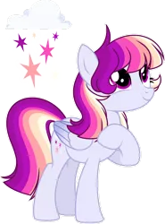 Size: 1280x1734 | Tagged: safe, artist:auroranovasentry, derpibooru import, oc, oc:star burst, pegasus, pony, female, image, magical lesbian spawn, mare, offspring, parent:rainbow dash, parent:twilight sparkle, parents:twidash, png, simple background, solo, transparent background