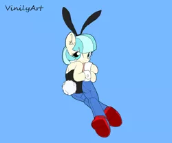 Size: 772x641 | Tagged: safe, artist:vinilyart, derpibooru import, coco pommel, earth pony, pony, rabbit, animal, animal costume, bunny costume, clothes, cocobetes, costume, cute, image, looking at you, png