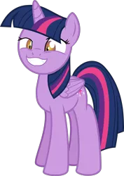 Size: 2940x4153 | Tagged: safe, artist:agrol, artist:lincolnbrewsterfan, derpibooru import, twilight sparkle, twilight sparkle (alicorn), alicorn, pony, .svg available, creepy, creepy eyes, creepy smile, cute, cute little fangs, cutie mark, derpibooru exclusive, evil eyes, evil grin, evil side, fangs, female, folded wings, full body, grin, gritted teeth, image, mare, plotting, plotting your demise, png, pure unfiltered evil, show accurate, simple background, smiling, solo, spoiler, that was fast, transparent background, twilight sparkle's cutie mark, vector, wide grin, wide smile, wings
