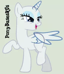 Size: 679x789 | Tagged: safe, artist:ponybasesrus, derpibooru import, oc, unofficial characters only, alicorn, pony, alicorn oc, base, eyelashes, female, horn, image, looking back, mare, open mouth, png, raised hoof, smiling, solo, wings