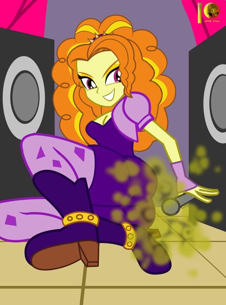 Size: 1890x2553 | Tagged: questionable, artist:succubi samus, derpibooru import, adagio dazzle, siren, butt, fart, fart cloud, fart fetish, fetish, gas, image, jpeg, looking at you, microphone, missing accessory, patreon, patreon logo, reward, show accurate