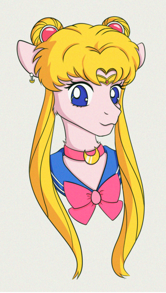 Size: 1022x1796 | Tagged: safe, artist:silverst, derpibooru import, ponified, earth pony, pony, anime, bust, image, png, portrait, sailor moon, simple background