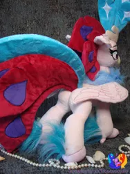 Size: 2304x3072 | Tagged: safe, artist:1stastrastudio, derpibooru import, queen novo, classical hippogriff, hippogriff, my little pony: the movie, butt, image, irl, jewelry, jpeg, necklace, pearl necklace, photo, plot, plushie, seashell, solo