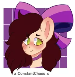 Size: 612x625 | Tagged: safe, artist:x.constantchaos.x, derpibooru import, oc, oc:anthon, pegasus, pony, bisexual, bisexual male, bisexual pride flag, blushing, bow, bust, choker, cute, detailed background, digital art, femboy, freckles, girly, hair, hair bow, image, jewelry, jpeg, long hair, long mane, male, necklace, pegasus oc, ponysona, pride, pride flag, purple background, ribbon, simple background, solo, solo focus, solo male, teenager, wavy hair, wavy mane, wings