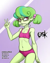 Size: 1191x1500 | Tagged: suggestive, artist:oldskullkid, banned from derpibooru, stella sprinkles, equestria girls, background human, child, clothes, female, image, lolicon, png, underage, underwear, young, younger