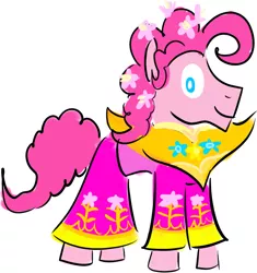 Size: 932x992 | Tagged: safe, artist:horsesplease, derpibooru import, pinkie pie, earth pony, pony, blue eyes, bubble berry, cherry blossoms, clothes, flower, flower blossom, flower in hair, image, male, pink, png, porashon, prince, rabydosverse, robes, rule 63, sakura pie, smiling, solo, stallion, vozonid