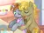 Size: 2079x1578 | Tagged: safe, anonymous artist, derpibooru import, oc, oc:littlepip, oc:monterey jack, unofficial characters only, unicorn, fallout equestria, apron, blushing, clothes, commission, crack shipping, female, hetero littlepip, image, kissing, male, married, png, shipping, sink, straight, ych result