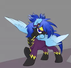 Size: 1246x1200 | Tagged: safe, artist:jewellier, derpibooru import, oc, oc:ocean tide, unofficial characters only, pegasus, pony, clothes, costume, image, jpeg, oda 997, pegasus oc, shadowbolts, shadowbolts costume, solo, wings