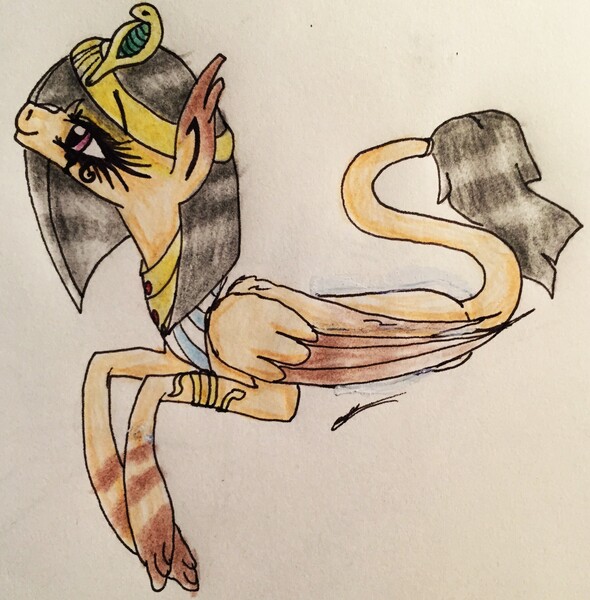 Size: 2237x2274 | Tagged: safe, artist:beamybutt, derpibooru import, oc, sphinx, commission, eyelashes, female, image, jpeg, signature, smiling, solo, sphinx oc, traditional art, ych result