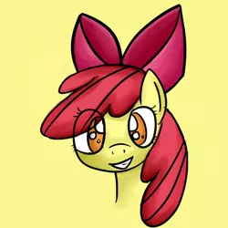 Size: 1000x1000 | Tagged: safe, artist:dropple-rd, derpibooru import, apple bloom, pony, female, filly, grin, image, jpeg, smiling, solo