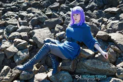 Size: 2048x1365 | Tagged: safe, artist:littlemissbloo, derpibooru import, maud pie, human, boots, clothes, cosplay, costume, facebook, high heel boots, image, irl, irl human, jpeg, photo, rock, shoes