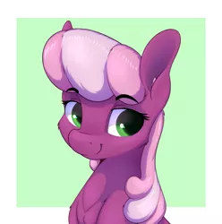 Size: 2547x2568 | Tagged: safe, artist:aquaticvibes, derpibooru import, cheerilee, earth pony, pony, bust, female, high res, image, mare, png, smiling, solo