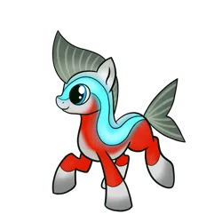 Size: 2048x2048 | Tagged: safe, artist:nightmareadagio, derpibooru import, oc, unofficial characters only, sea pony, image, male, png, raised hoof, seapony oc, simple background, smiling, transparent background