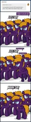 Size: 900x3481 | Tagged: safe, artist:alexdti, derpibooru import, oc, oc:purple creativity, pegasus, pony, clone, glasses, image, png, self ponidox