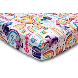 Size: 1400x1400 | Tagged: safe, derpibooru import, official, hitch trailblazer, izzy moonbow, pipp petals, sunny starscout, zipp storm, earth pony, pegasus, pony, unicorn, my little pony: a new generation, bed, bedsheets, female, g5, image, irl, male, mane five (g5), mare, photo, png, stallion