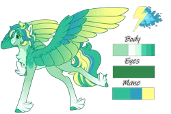 Size: 1800x1200 | Tagged: safe, alternate version, artist:nobleclay, derpibooru import, oc, oc:jumpstart, pegasus, pony, colored wings, feathered fetlocks, image, magical lesbian spawn, multicolored wings, offspring, parent:applejack, parent:rainbow dash, parents:appledash, png, reference sheet, simple background, solo, transparent background, wings