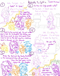 Size: 4779x6013 | Tagged: safe, artist:adorkabletwilightandfriends, derpibooru import, apple bloom, pinkie pie, rainbow dash, scootaloo, spike, twilight sparkle, alicorn, comic:adorkable twilight and friends, adorkable, adorkable twilight, advice, bathroom, bleachers, bow, comic, conversation, cute, dating advice, dork, family, food, friendship, hat, image, love, merchandise, mobile phone, nose picking, phone, png, popcorn, race track, sink, slice of life, smartphone, toilet, twilight sparkle (alicorn)