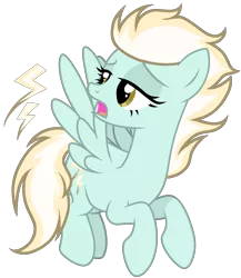 Size: 1587x1827 | Tagged: safe, artist:dayspringsentryyt, derpibooru import, oc, pegasus, pony, female, image, magical lesbian spawn, mare, offspring, parent:fleetfoot, parent:spitfire, parents:fleetfire, png, simple background, solo, transparent background