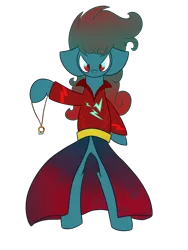 Size: 1500x1999 | Tagged: safe, artist:derpy_the_duck, derpibooru import, oc, oc:aurora, earth pony, blood, clothes, image, jewelry, parallel universe, png, ring, solo, supervillain, wedding ring