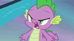 Size: 800x450 | Tagged: safe, derpibooru import, screencap, spike, dragon, horse play, cross-eyed, faic, great moments in animation, male, mid-blink screencap, solo, wtf