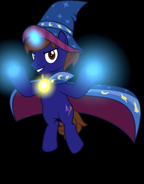 Size: 800x1019 | Tagged: safe, artist:mlp-trailgrazer, artist:xaldinwolfgang, derpibooru import, edit, vector edit, oc, oc:xaldin wolfgang, pony, unicorn, .svg available, brooch, cape, cloak, clothes, flying, glow, glowing horn, hat, horn, powerful, solo, svg, vector, wizard, wizard hat, wizard robe