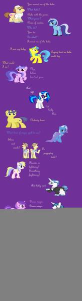 Size: 824x3016 | Tagged: safe, derpibooru import, amethyst star, comet tail, fancypants, flam, flim, lemon hearts, lyra heartstrings, minuette, rarity, sea swirl, seafoam, shining armor, trixie, twinkleshine, vinyl scratch, pony, unicorn, flim flam brothers, joe, labyrinth, lyrics, song reference