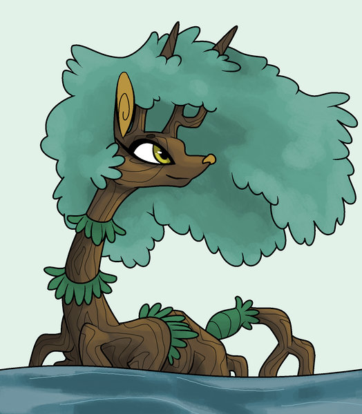 Size: 1800x2060 | Tagged: artist:smirk, derpibooru import, legitimately amazing mspaint, ms paint, oc, oc:ms. mangrove, original species, plant, plant pony, roots, safe, solo, tree, tree pony, unofficial characters only, water