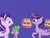 Size: 1500x1125 | Tagged: safe, artist:blazewing, derpibooru import, spike, starlight glimmer, twilight sparkle, twilight sparkle (alicorn), alicorn, dragon, unicorn, atg 2021, burger, colored background, drawpile, fast food, food, grin, hay burger, image, levitation, magic, newbie artist training grounds, paper bag, png, raised hoof, sheepish grin, smiling, spike is not amused, starlight glimmer is not amused, starlight is not amused, telekinesis, that pony sure does love burgers, twilight burgkle, unamused, winged spike, wings