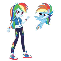 Size: 1024x1024 | Tagged: artist needed, safe, derpibooru import, rainbow dash, human, pegasus, pony, equestria girls, equestria girls series, my little pony: pony life, spoiler:eqg series (season 2), calarts, clothes, flying, geode of super speed, grin, image, magical geodes, png, self ponidox, simple background, smiling, transparent background, vector