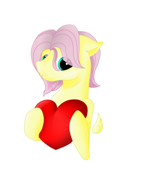 Size: 1000x1282 | Tagged: safe, artist:byemyfriends, derpibooru import, fluttershy, pegasus, pony, bust, butterscotch, floating wings, heart, heart pillow, image, male, pillow, png, rule 63, simple background, solo, stallion, transparent background, wings