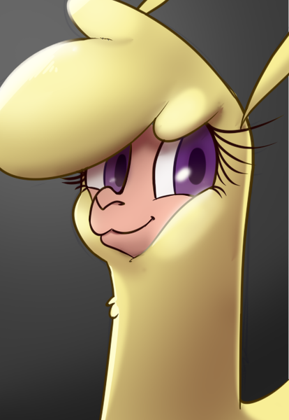 Size: 449x650 | Tagged: safe, artist:hitsuji, derpibooru import, paprika paca, alpaca, them's fightin' herds, community related, image, looking at you, png, smiling, solo