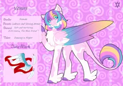 Size: 3500x2454 | Tagged: safe, artist:nobleclay, derpibooru import, oc, oc:venus, pegasus, pony, colored wings, feathered fetlocks, female, image, mare, multicolored wings, offspring, parent:princess cadance, parent:shining armor, parents:shiningcadance, png, solo, wings