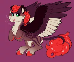 Size: 2600x2200 | Tagged: safe, artist:loryska, derpibooru import, oc, hybrid, female, image, interspecies offspring, magical lesbian spawn, offspring, parent:pinkie pie, parent:sphinx (character), png, simple background, solo