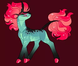 Size: 2600x2200 | Tagged: safe, artist:loryska, derpibooru import, oc, changepony, hybrid, female, image, interspecies offspring, magical lesbian spawn, offspring, parent:pinkie pie, parent:queen chrysalis, parents:pinkiesalis, png, simple background, solo