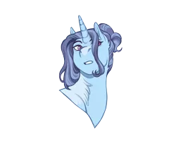 Size: 1150x954 | Tagged: safe, artist:celeriven, derpibooru import, oc, pony, unicorn, bust, female, image, mare, parents:mauxie, png, portrait, simple background, solo, transparent background