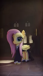 Size: 2160x3840 | Tagged: safe, artist:dieanondie, derpibooru import, fluttershy, pony, 3d, blender, fluttergoth, goth, image, png, solo