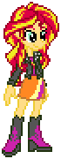 Size: 70x180 | Tagged: safe, artist:botchan-mlp, derpibooru import, sunset shimmer, equestria girls, desktop ponies, pixel art, simple background, solo, sprite, transparent background